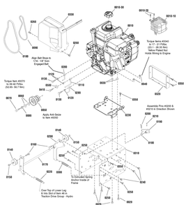 Engine And Frame Group Diagram and Parts List for 1696055-CM741450H 2011 Briggs and Stratton Snow Blower